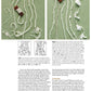 An open copy of "An Introduction to Spinning Wheels, Spinning Daily eBook Printed" by Long Thread Media reveals two informative pages. The left page showcases yarn samples alongside a helpful diagram, while the right page provides close-up images of two distinct types of yarn ply. The accompanying text thoroughly explains various plying techniques for creating different yarn structures using Columbia fleece.