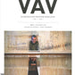 Cover of VÄV Magazine, VÄV Magasinet 1/23. The image depicts a person working at a large weaving loom, surrounded by intricate threads. The text highlights topics such as Viking-Age furnishing textiles and "I Vevernes Hus," and mentions Hans Thomsson, a master of damask.