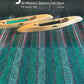 The cover of "The Journal For Weavers, Spinners and Dyers - UK - Issue 286, Summer 2023," priced at £6, showcases two wooden weaving shuttles—one with green thread and one with dark thread—lying on a vividly patterned woven fabric featuring red, green, black, and white designs. This issue includes special insights on botanical printing.