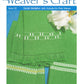 Cover of Weaver's Craft Issue 20: Danish Medallion and Accents for Plain Weave by Plain Tabby Press. Features green woven fabric with white and green embroidered details, and a white flower. Includes text: "Weaver's Craft," "Issue 20," highlighting plain-weave projects and weaving techniques such as hiding yarn tails.