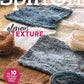 Magazine cover titled "Spin Off, Summer 2022" by Long Thread Media. Features swatches of textured yarn in vibrant colors and balls of handspun yarn. Includes articles on topics such as glorious texture and 10 textured cabled yarns.