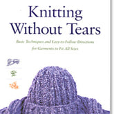 Cover of the book "Knitting Without Tears" by Ingram Content. The cover showcases large blue text for the title and a smaller green subtitle, "Basic Techniques and Easy-to-Follow Directions for Garments to Fit All Sizes." Ideal for knitting enthusiasts and beginners, the cover also features a beautifully knitted garment below the text.