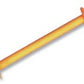 An orange plastic rod with flat, round discs on both ends, resembling a short barbell or spool. Similar to the Leclerc Plastic Bobbins from Leclerc Looms, it stands out against the plain white background.