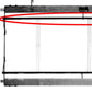 Image of an original Thaddeus Fairbanks’ Design Scales (Precision Log Scale) showing the primary beam and scale system, with a red oval highlighting key components. The design features a rectangular frame with various crossbars and mechanical elements, reminiscent of the intricate Harness Frame Heddle Support bar for 24" Leclerc Dorothy or Voyageur Looms by Leclerc Looms.