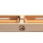 The Leclerc Double-Bobbin Boat Shuttle by Leclerc Looms is a light brown, elongated shuttle with a smooth finish that ensures even tension for hassle-free weaving. The sleekly designed shuttle features the brand's logo stamped near the middle.