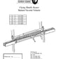 Illustrated manual page for the Leclerc Flying Shuttle Beater by Leclerc Looms. Ideal for weaving studios, it showcases different size options (36", 45", 60", 72", 90", 120") with corresponding item codes. Perfect for crafting wide fabrics, contact details and inspection details are listed at the bottom.