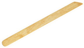 Set against a plain white background, the Schacht Shed Stick - Weaving Sword by Schacht Spindle Co. is light brown with rounded edges, showcasing a smooth surface reminiscent of maple pick-up sticks and a subtle wood grain pattern.