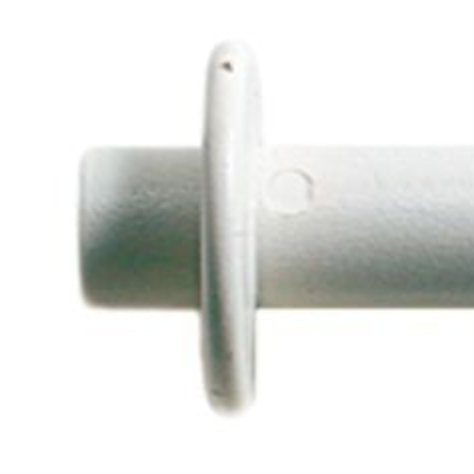 Close-up of a cylindrical white object with a small ring attached to it, closely resembling Schacht Bobbins, Plastic from Schacht Spindle Co. The background is plain white, providing a minimalistic appearance. The object seems industrial or mechanical.