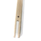 A Louët Inc. product, designed with a precision similar to that of the Louët Table Loom Toggle Handle, is a wooden needle threader featuring a single hole near one end and a V-shaped notch at the other, crafted to simplify the process of threading a needle.