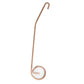 A long, sturdy metal bar by Ashford Handicrafts Limited, featuring a hook at the top and a spiral loop at the bottom reminiscent of a shepherd's crook, designed as the Ashford Wire Threading Hook for Spinning Wheels, displayed against a plain white background.