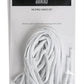 The Ashford Helping Hands Kit - Stretchy Cord for Warping from Ashford Handicrafts Limited comes in a clear plastic package, prominently displaying the coiled, white, stretchy cord inside. This cord is designed to assist with loom warping and is perfect for keeping lease sticks organized.