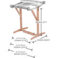 The Ashford Knitters Loom Stand, Variable Size with Support Brace by Ashford Handicrafts Limited, is a sophisticated loom stand made from silver beech hardwood and metal. It features an adjustable height of up to 685mm (27 inches) and can accommodate looms with widths of 30cm, 50cm, and 70cm through precise width settings of 450mm, 650mm, and 850mm respectively. Ideal for use with a Knitters Loom.