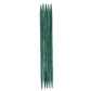 A set of four Dreamz Double Point Knitting Needles by Knitter's Pride, each made of greenish densified laminated birch and measuring 5 inches. These high-quality needles are double-pointed at both ends and are crafted by Accessories Unlimited.