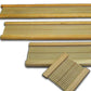 Four Beka Rigid Heddle Loom Reeds of various sizes are displayed against a white background. Each reed features a series of narrow, evenly spaced dents for guiding the threads during the weaving process on a Beka loom. The reeds range from rectangular to square in shape.