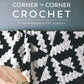 A book cover titled "Corner to Corner Crochet - 15 Contemporary C2C Projects" from Ingram Content showcases a black and white C2C crochet blanket with a striking zigzag pattern draped over a wooden surface. The gray background makes it an ideal choice for modern home decor enthusiasts.