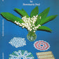 A book cover titled "Tatting With Colour" by Rosemarie Peel features a vase with lily of the valley flowers and four different colorful tatting patterns laid out on a blue surface. The book spine reads "Tatting With Colour" by Handy Hands.