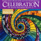 The cover of "Celebration of Hand-Hooked Rugs 31" by Ampry Publishing showcases a vibrant, spiral-patterned rug design. The text on the cover states, "Premier juried collection of the year's best hand-hooked rugs," along with the title "CELEBRATION OF HAND-HOOKED RUGS 31," and indicates that it's "Presented by Rug Hooking." This edition is from 2021.