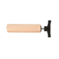 The Schacht Spindle Co. Schacht Inkle Loom Replacement Parts, Adjustable Peg & Knob features a cylindrical wooden handle with a smooth, natural wood finish and metal threading at the end. The black T-shaped grip makes it versatile and ideal for tasks such as tightening screws or bolts, or serving as a replacement peg for a Schacht Inkle Loom.