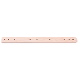 A wooden flute with a light natural finish, featuring several evenly spaced holes along its length for finger placements, is laid horizontally against a plain white background. The elegant simplicity of the flute's design evokes the craftsmanship found in traditional instruments similar to those made using the Schacht 30" Trestle Cross Brace for pre-2014 Rigid Heddle trestle stands by Schacht Spindle Co.