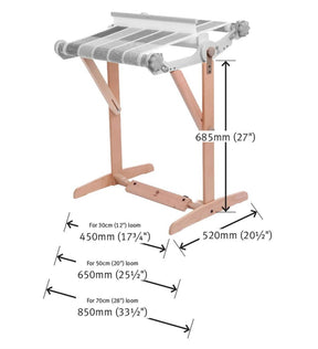 Ashford Handicrafts Limited Rigid Heddle Loom Stands Ashford Knitters Loom Stand, Variable Size with Support Brace