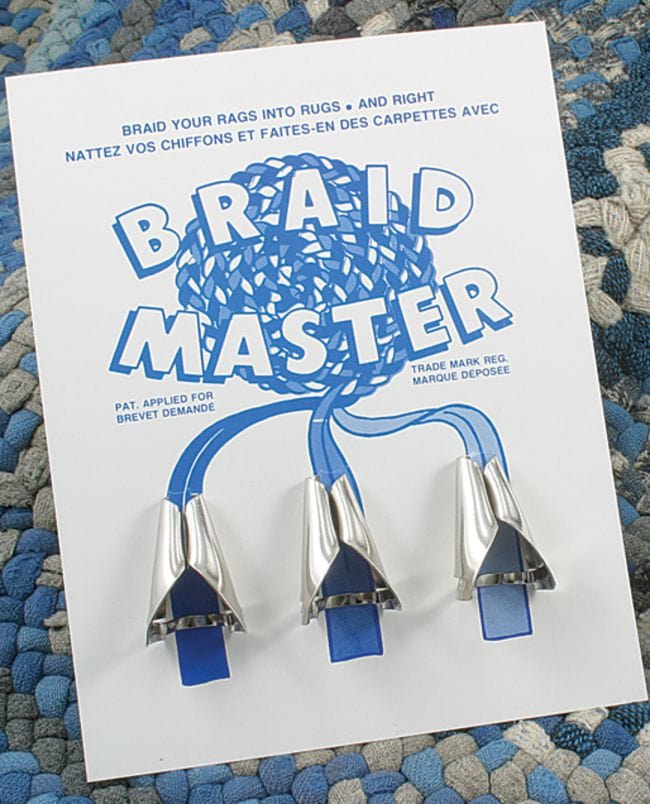 BraidAid from Halcyon Yarn Rug Braiding Tools Braid Master (set of three)