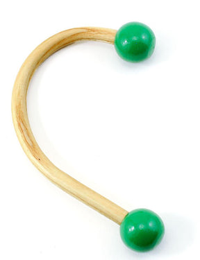 Christmas Cove Designs Gifts & Goods Natural Wood / Green Knob Sock Hook Christmas Stocking Holder