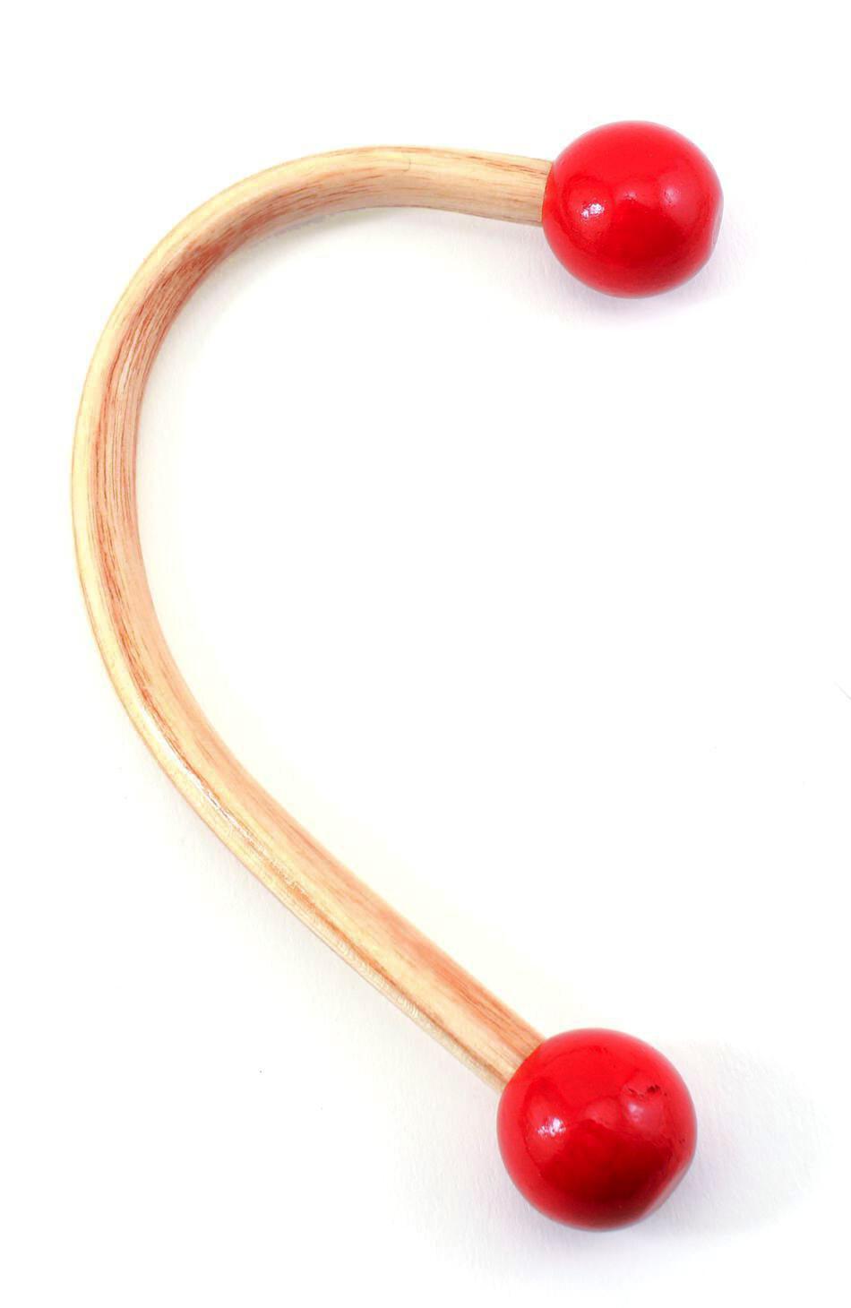 Christmas Cove Designs Gifts & Goods Natural Wood / Red Knob Sock Hook Christmas Stocking Holder