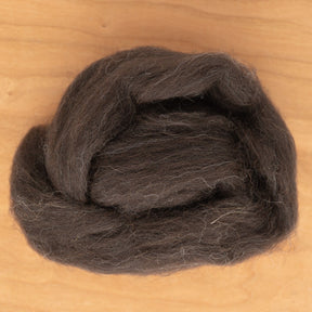 Dashing Mouse Undyed Wool Fiber natural black Black Welsh Top Wool Fiber (sold by the ounce)