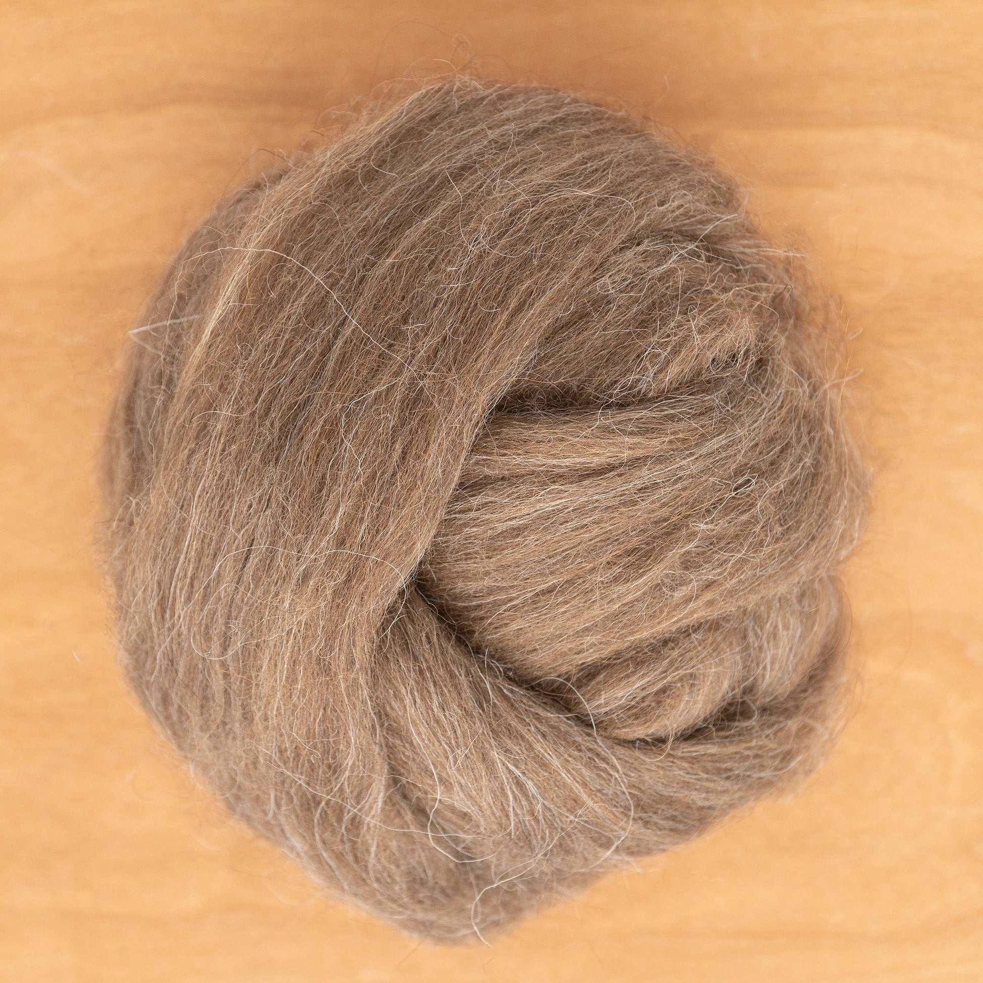 Europa Wools Ltd Undyed Wool Fiber brown Icelandic Top Wool Fiber (sold by the ounce)