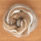 Europa Wools Ltd Undyed Wool Fiber Humbug Blend Shetland Top Wool Fiber (sold by the ounce)