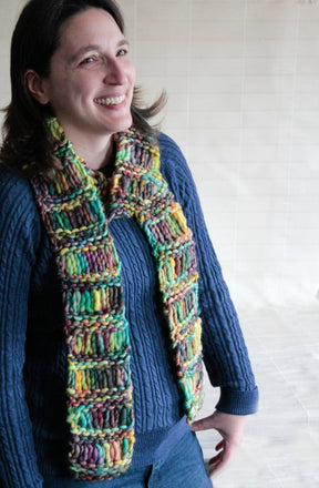 Halcyon Yarn Digital Patterns Drop Stitch Scarf, download