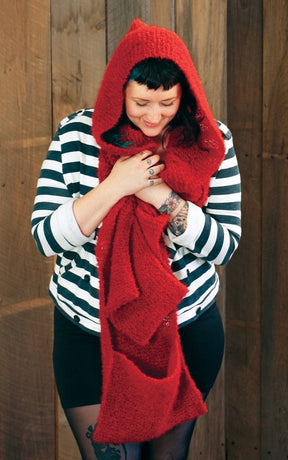 Halcyon Yarn Digital Patterns Gimme Shelter, Hooded Scarf with Pockets, download