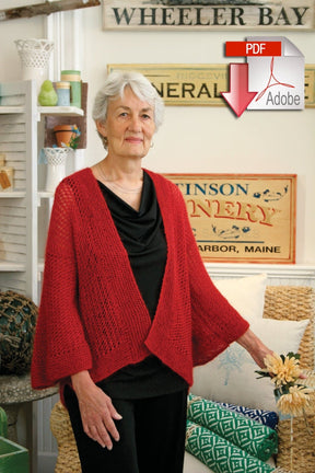 Halcyon Yarn Digital Patterns Honeycomb Kimono, download