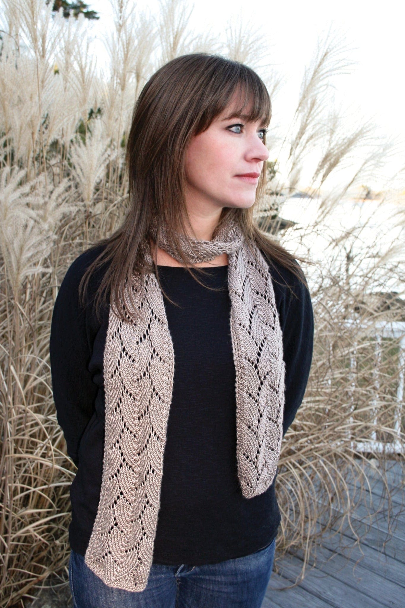 Halcyon Yarn Digital Patterns Shell Lace Scarf, download