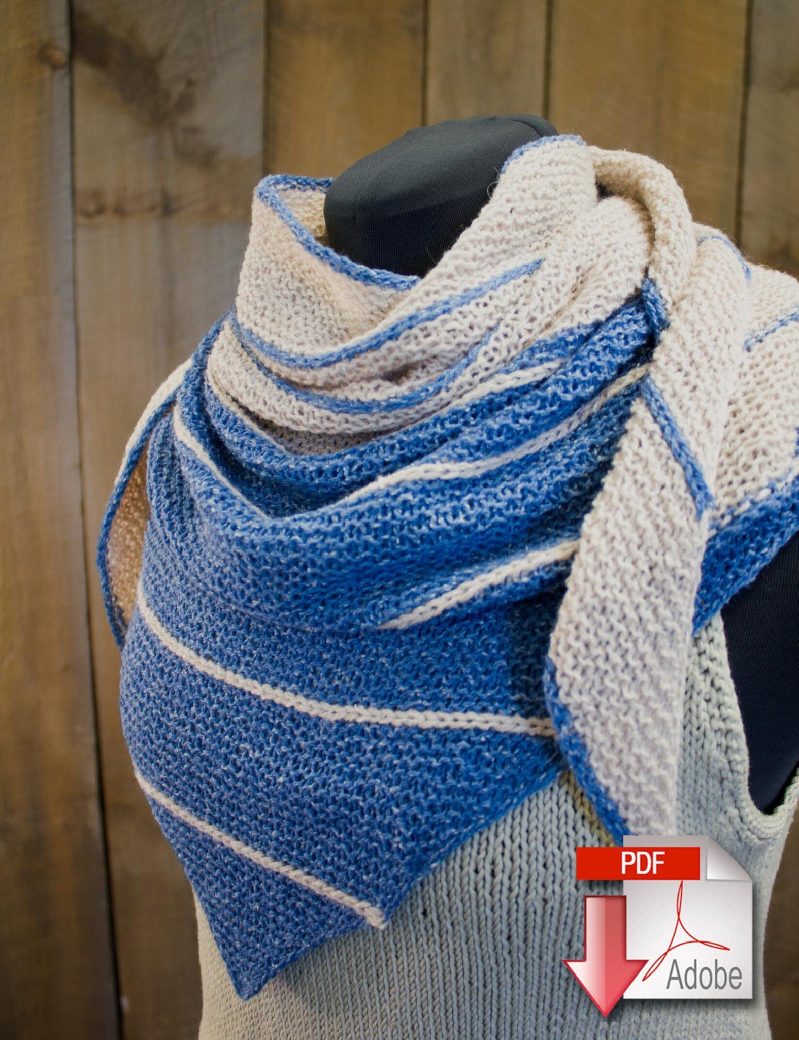 Halcyon Yarn Digital Patterns Under the Boardwalk Shawl, download