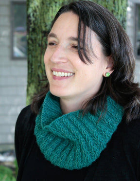 Halcyon Yarn Print Patterns Cashmere Cowl with a Twist