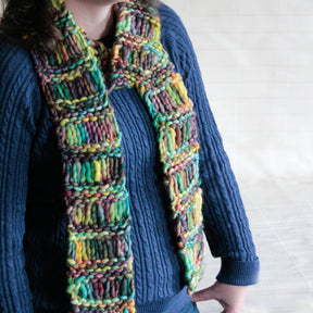 Halcyon Yarn Print Patterns Drop Stitch Scarf