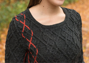 Halcyon Yarn Print Patterns Hearthstone Cabled Pullover Pattern