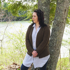 Halcyon Yarn Print Patterns Rangeley Cardigan