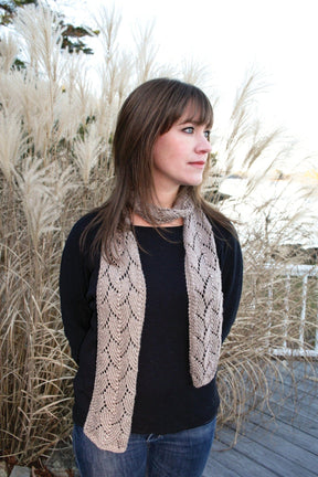 Halcyon Yarn Print Patterns Shell Lace Scarf