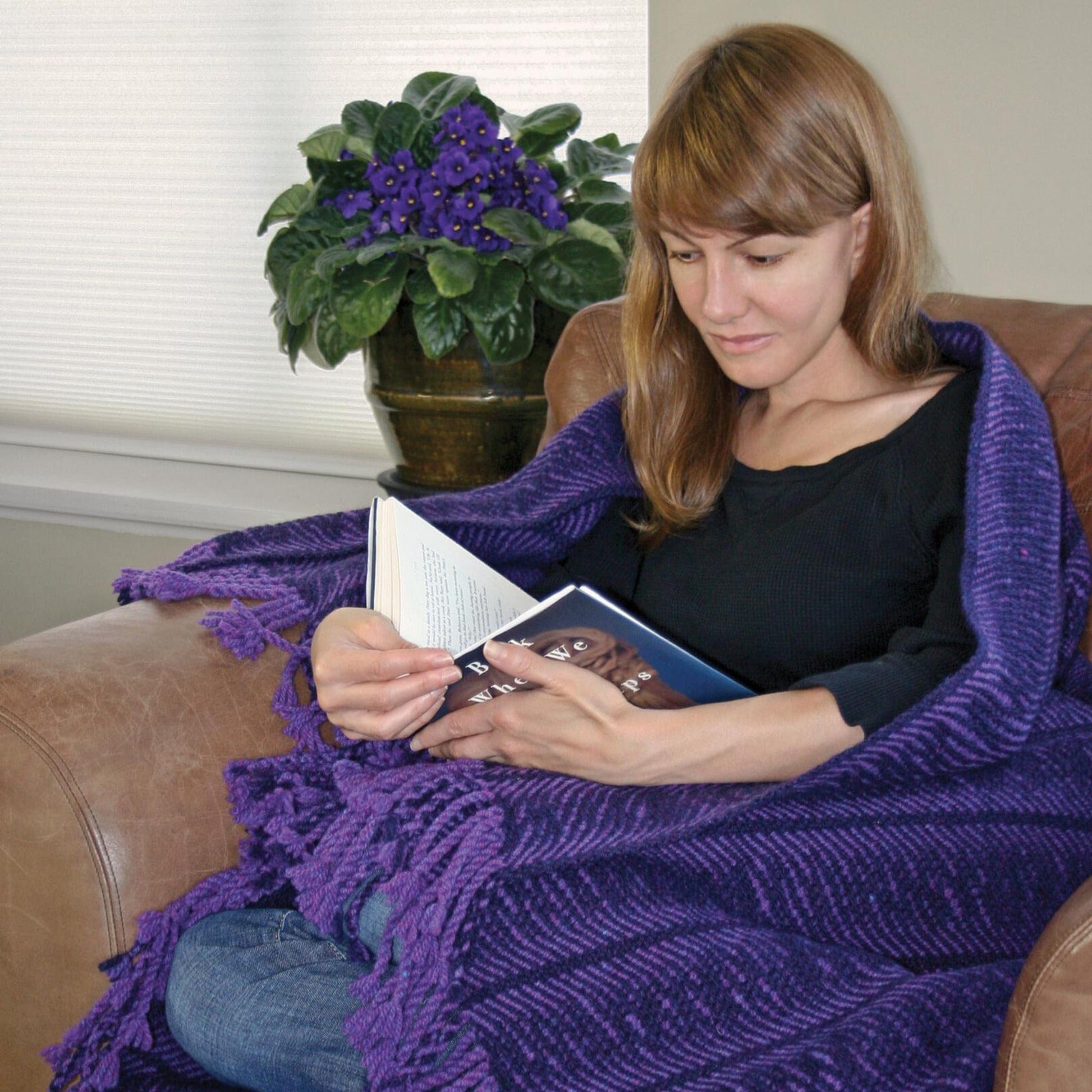 Halcyon Yarn Print Patterns Undulating Waves Woven Blanket