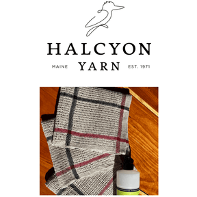 Halcyon Yarn Weaving Kits Classic Linen Dishcloths, Weaving Kit (4-Shaft)