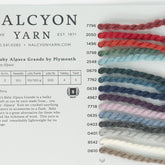 Halcyon Yarn Yarn Sample Cards Baby Alpaca Grande Sample Card