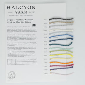 Halcyon Yarn Yarn Sample Cards Blue Sky Organic Cotton Sample Card