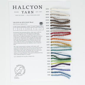 Halcyon Yarn Yarn Sample Cards Cascade Eco & Eco Plus Wool Sample Card