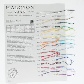 Halcyon Yarn Yarn Sample Cards Cotton Boucle Sample Card