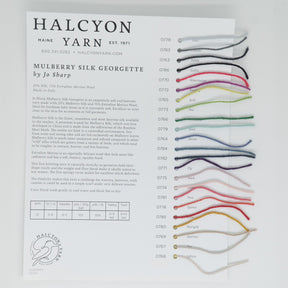 Halcyon Yarn Yarn Sample Cards Jo Sharp - Mulberry Silk Georgette Sample Card