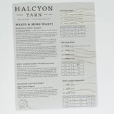 Halcyon Yarn Yarn Sample Cards Warps & More Warps Sample Card - Wool and Linen Rug and Tapestry Warps