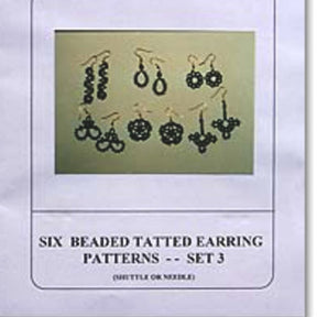 Handy Hands Print Patterns Beaded Tatted Earrings Set 3