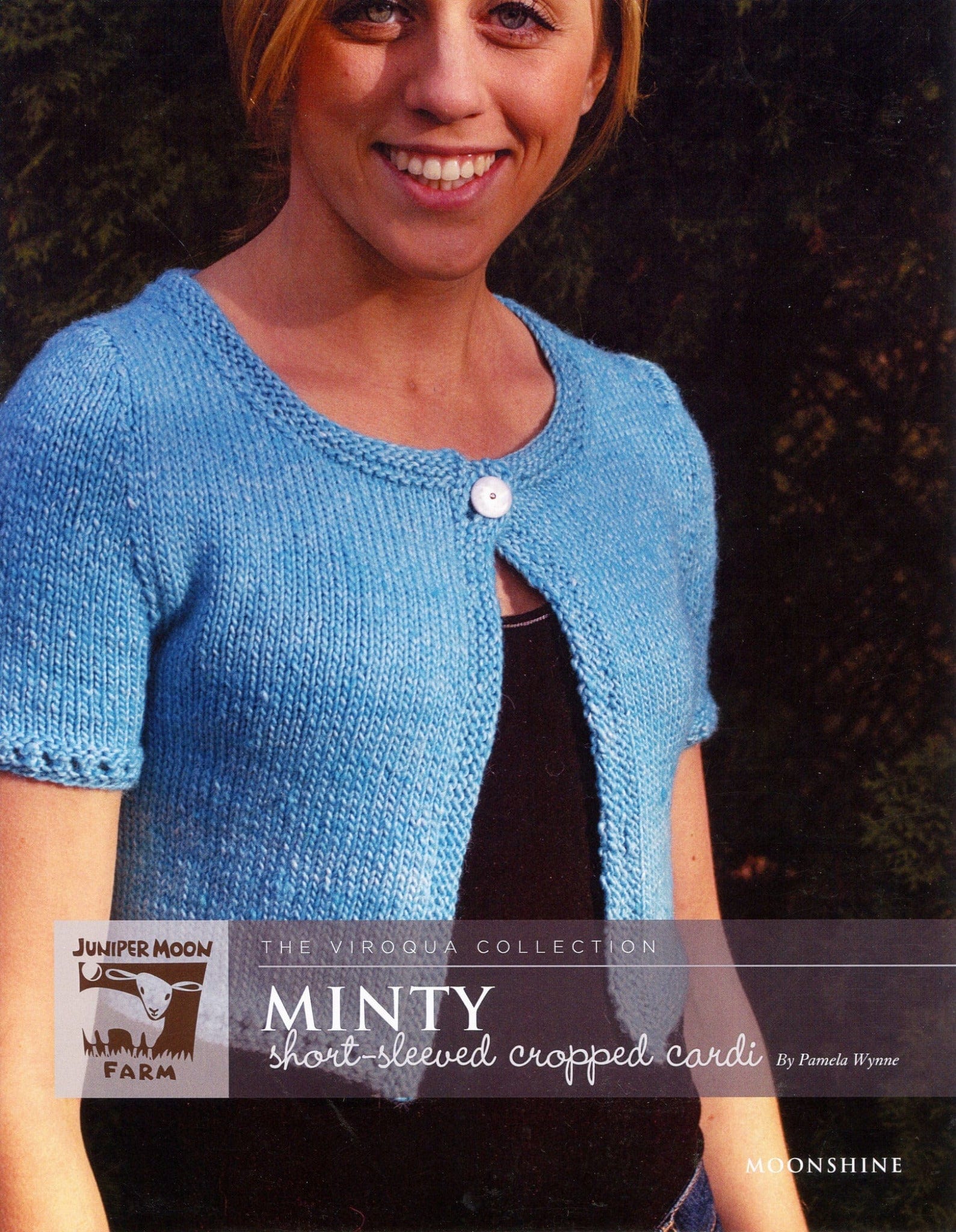 Knitting Fever / Euro Yarns Print Patterns Minty Short-Sleeved Cropped Cardi